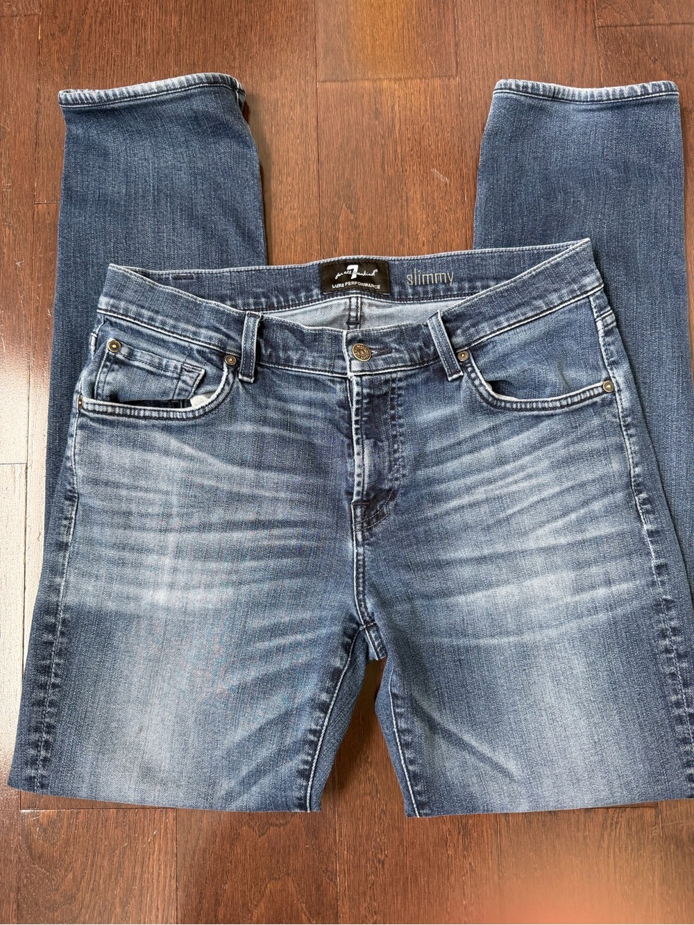 7 for All Mankind Slimmy Men's Jeans in Medium Blue